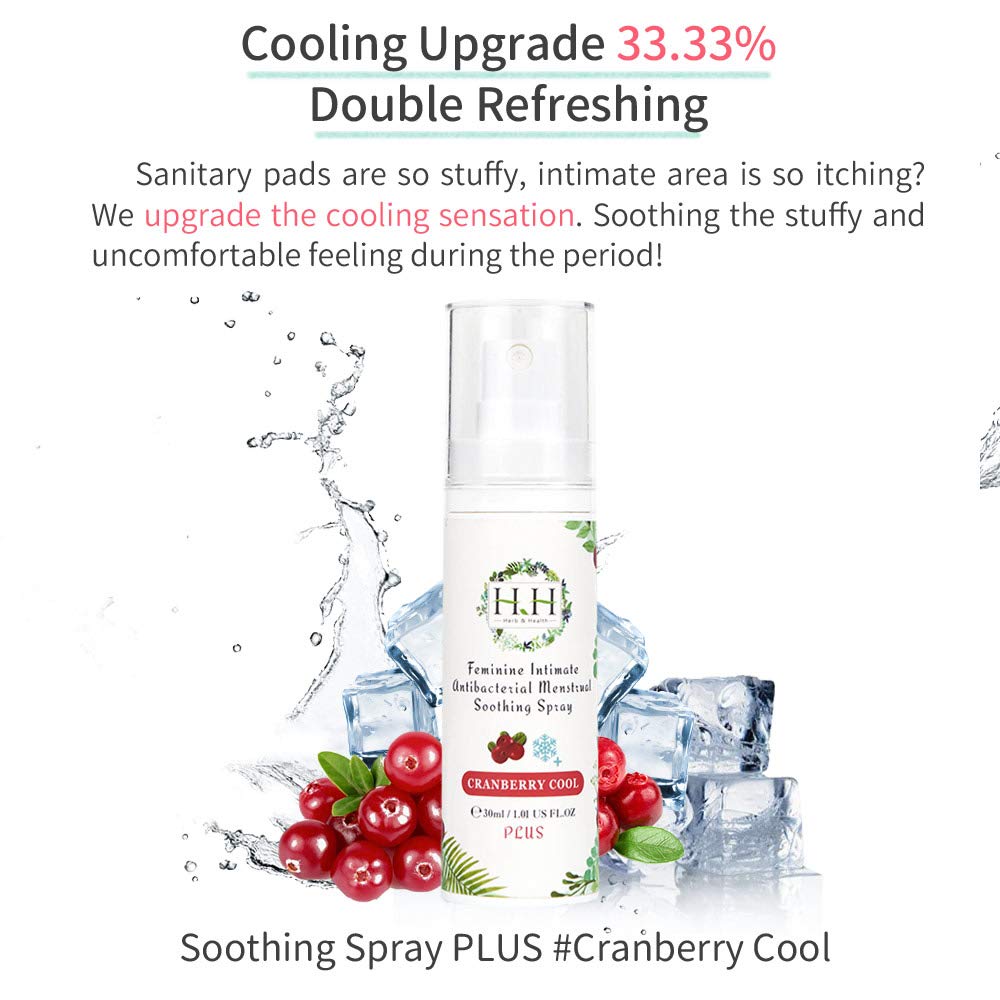 HH Herb&Health Feminine Deodorant Spray - Natural Essential Oil Intimate Soothing Mist - Spray PLUS